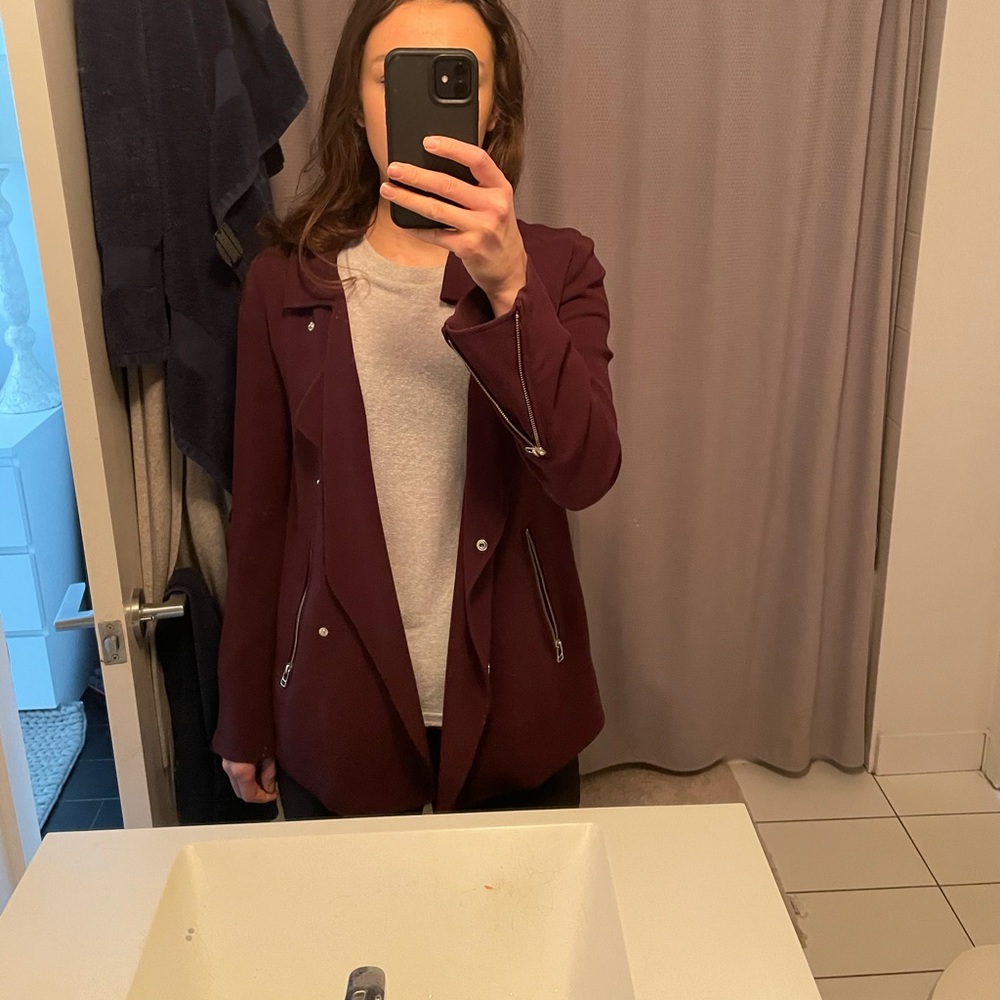 Aritzia silk crepe jacket